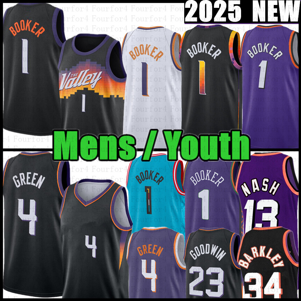 Devin Booker Basketball Jersey Steve Charles Nash Barkley Mens Kids Jalen Green Ryan Dunn Rasheer Fleming Royce O'Neale Grayson Allen Dillon Brooks Rasheer Fleming