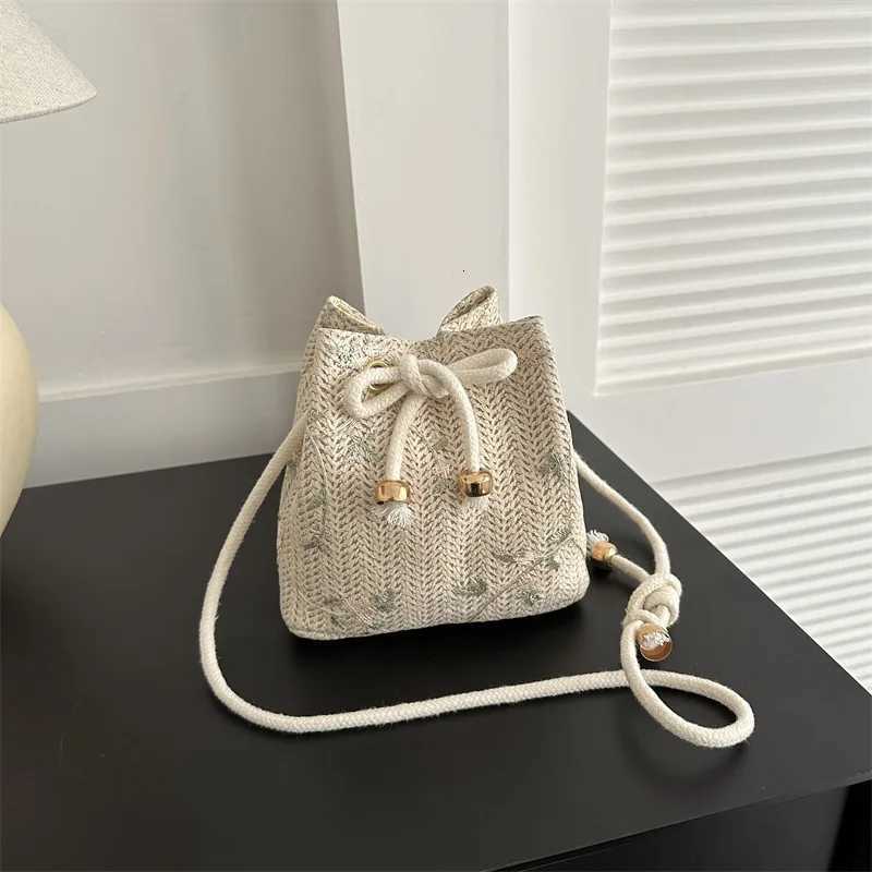 Drawstring braid bag lovely fairy fresh bucket bag personality hanging neck coin purse shoulder crossbody bagT251110