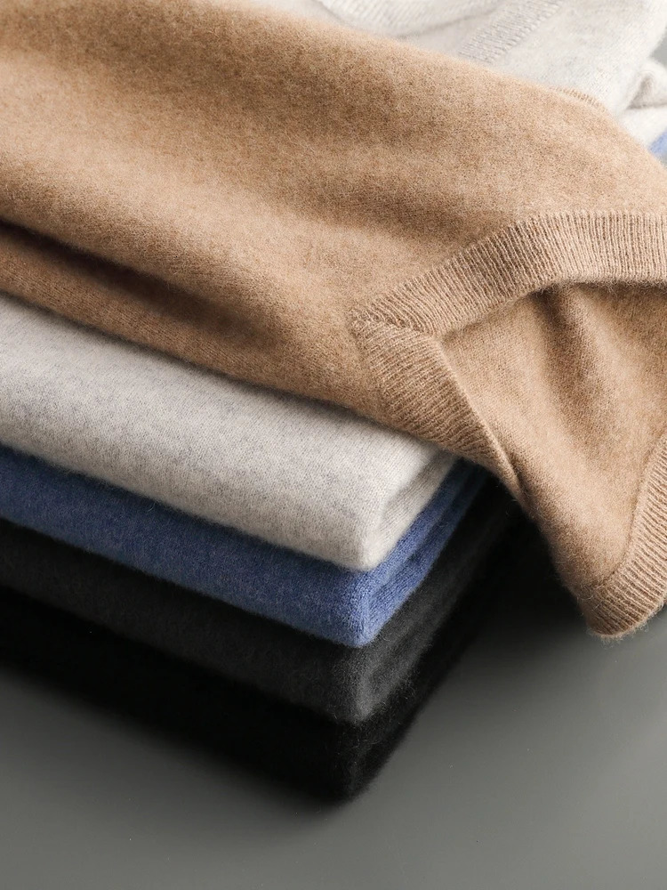 Mens V-neck Pure Wool Waistcoat Autumn Winter Sleeveless Pullover Sweater 100 Merino Wool Knitwear Basic Smart Casual Vest Top 251105