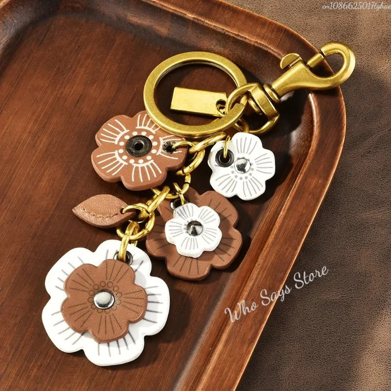 Leather Flower String Bag Pendant Keychain Armpit Bag Extended Flower Chain 251110