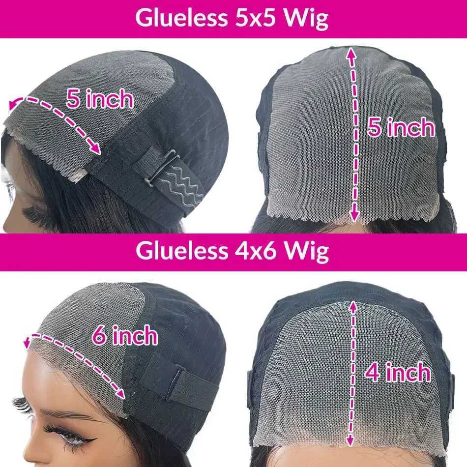 Glueless Wig Human Hair Ready To Wear Body Wave Pre Bleached Hairline 5x5 Lace Closure Wig Wear And Go Glueless Wig Pre PluckedT251111