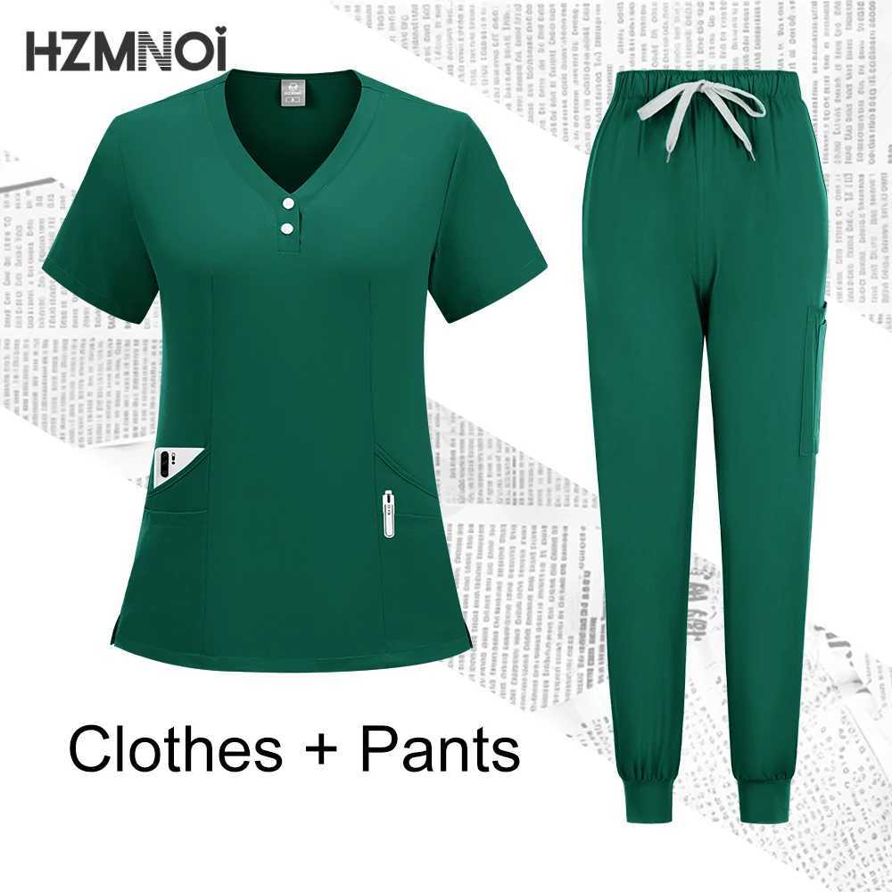 Hospital Surgical Uniform Medical Scrub Set Doctor Nurse Clothes Nursing Accessories Dental Clinic Beauty Sn Workwear Lab Set X2504101