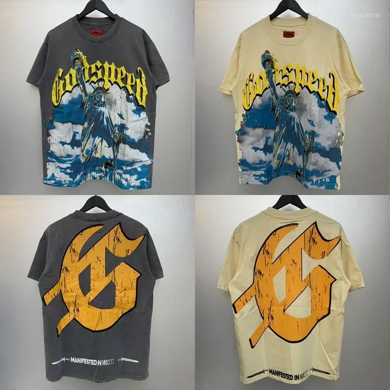 Men's T Shirts Niche Fashion Brand Seller Crew-neck Short-sleeved T-shirt Letter Printing Couple Casual Topper