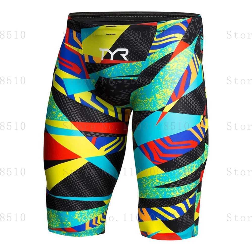 Mens swimming relay Lycra patterned beach shorts fast drying sea sports swimming pants jammer surfing pants safety KnicksW250410
