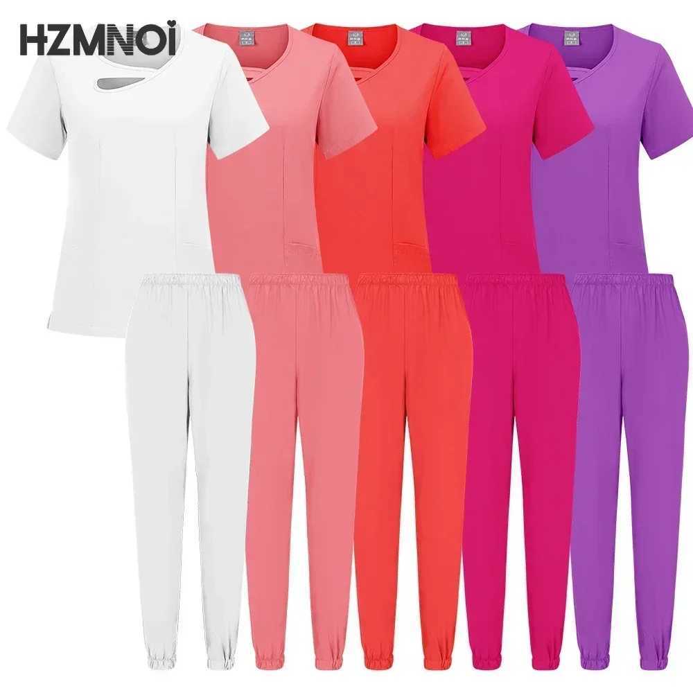 Unisex Medical Uniforms Doctor Clothes Men Nursing Clothes Beauty Come Nurse Scrubs Sets Dentist Workwear Clinical Tops Pants X250410