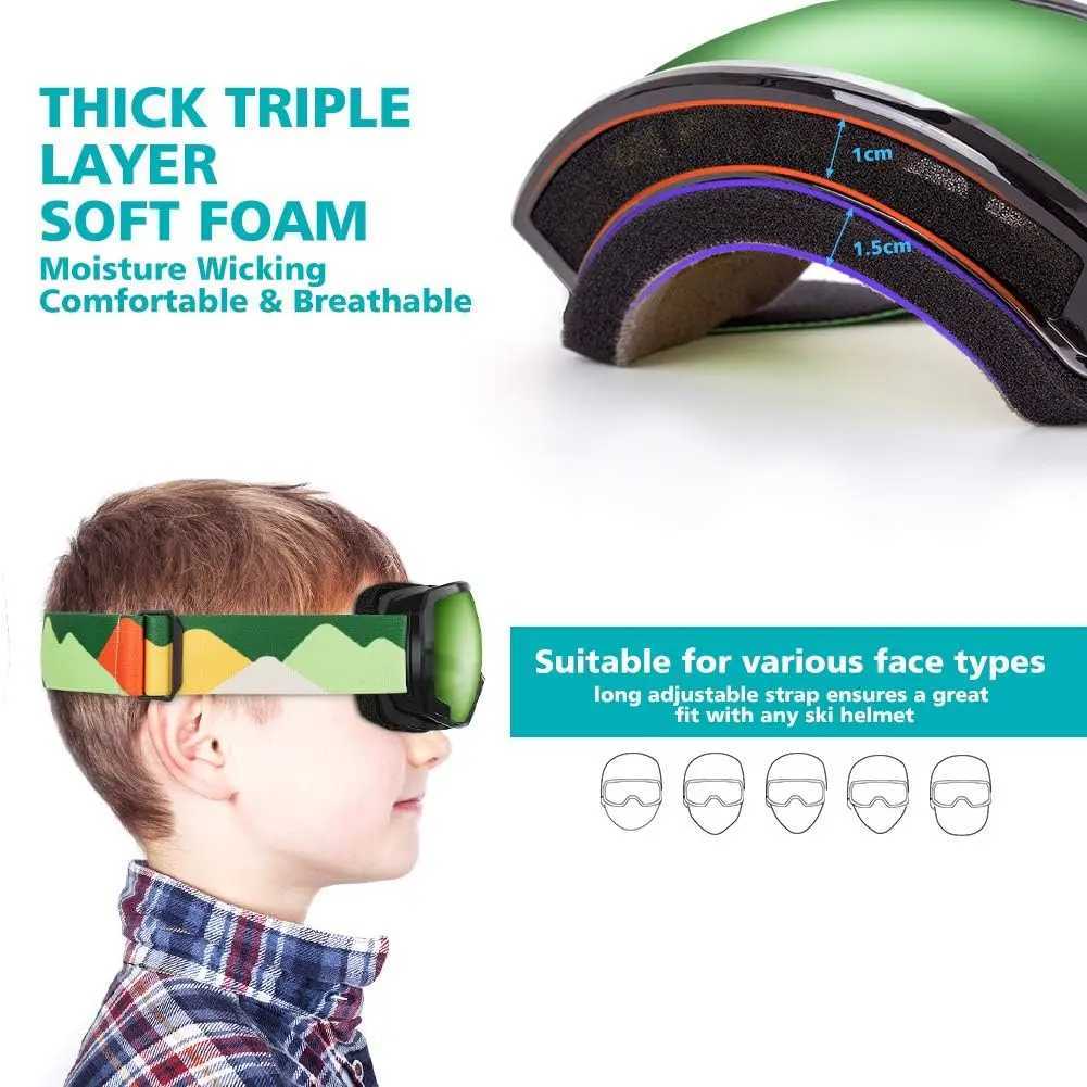 OutdoorMaster Kids Ski Goggles Snowboard Goggles - Youth Snow Goggles K251110