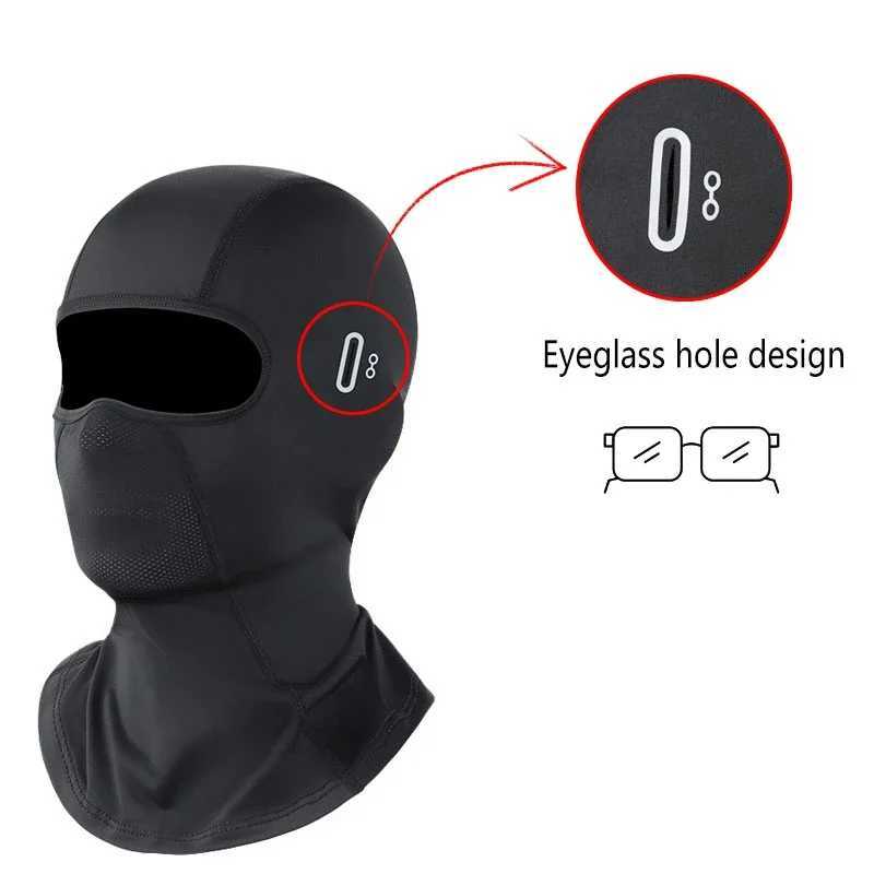 Motorcycle Balaclava Summer UV Protection Glasses Face Breathable Hole Men Women Quick-Drying Motorcyclist Winter Warm Ski Mask S251110