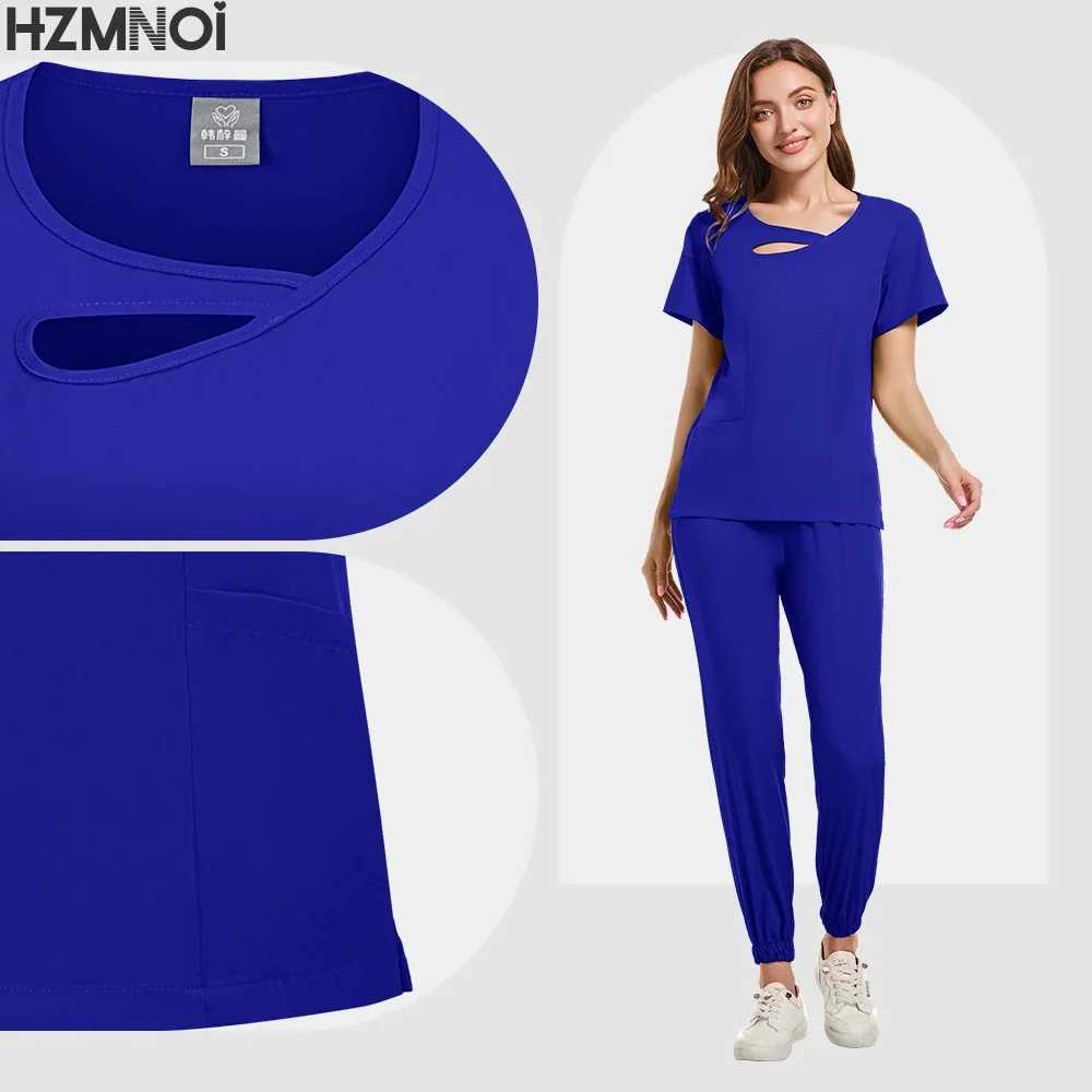 High Quty Medical Uniforms Women Scrubs Sets Nursing Accessories Hospital Beauty Sn Spa Work Clothes Suit Surgical Gowns X2504101