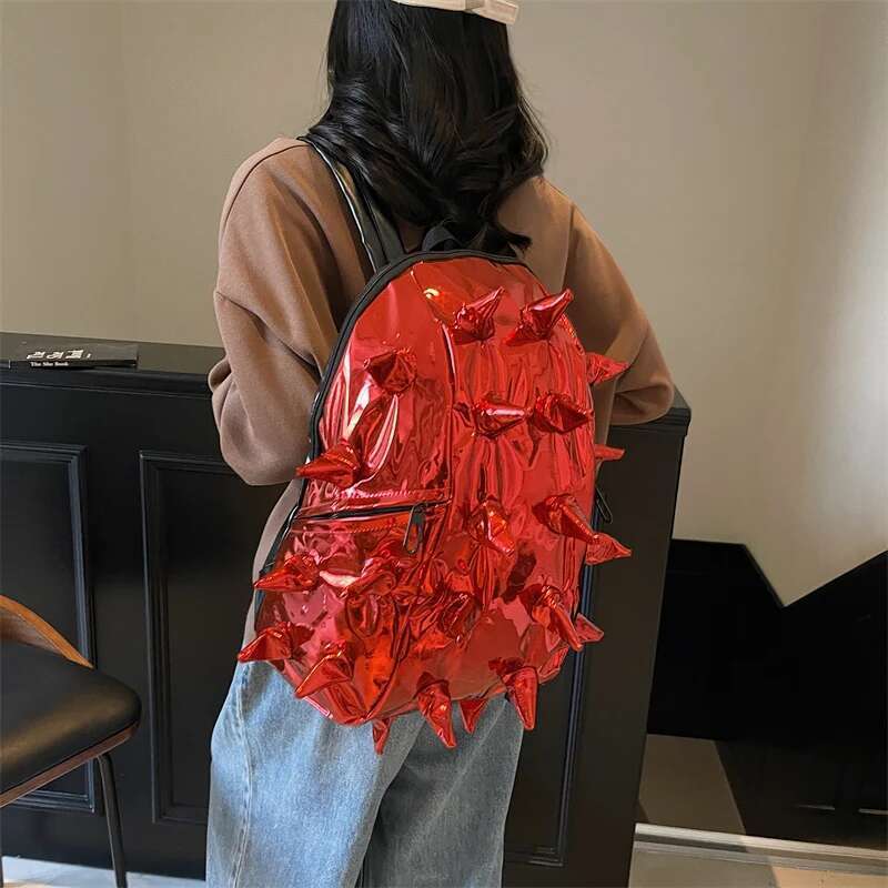 Women's Bags LEFTSIDE Design Women's Small 2025 Korean Fashion Gold Solid Color Backpack Girls School Bag Cute Pu Leather Travel Back Pack