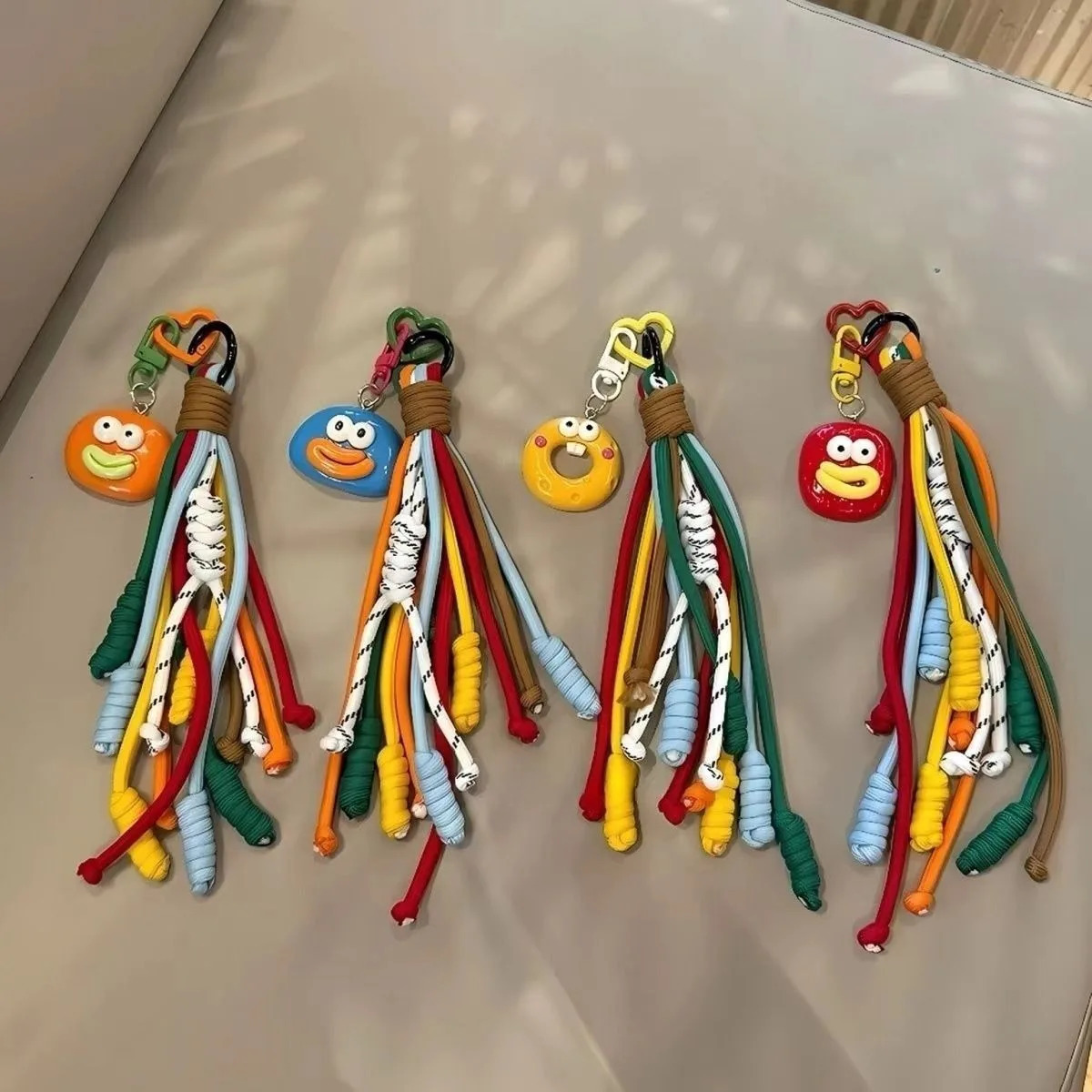 Cute Korean Sausage Bag Funny Ins Bag Pendant Couple Keychain Hanging Chain Color Contrasting Rope Bag Accessories 251110