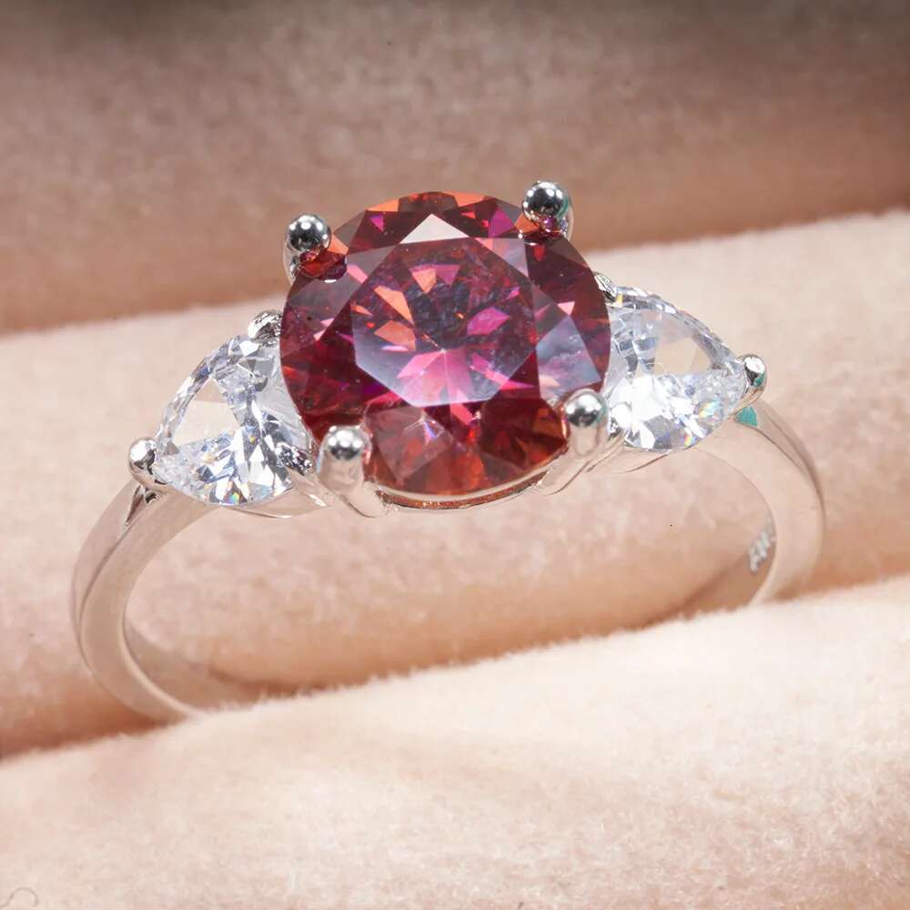 3CT Moissanite Womens Ring Color Four-Claw Classic 925 Sterling Silver Luxury Jewelry Moissanite Diamond Rings for Women