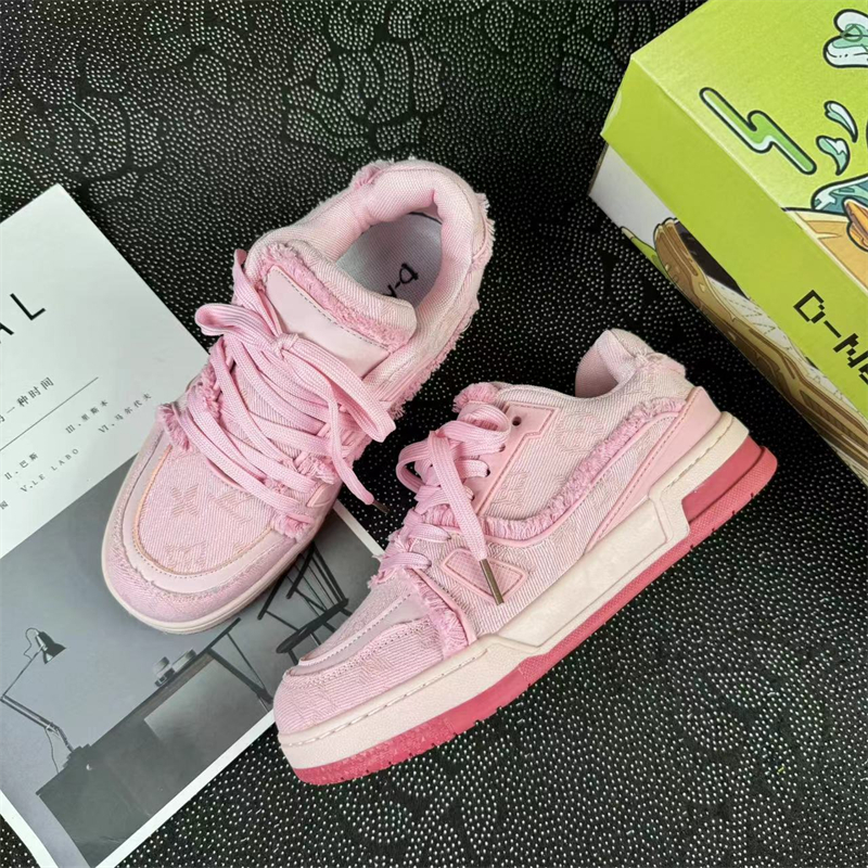 hot free shipping designer Casual Shoes mens womans outdoor trainer Massage grey pink platform sport shoes