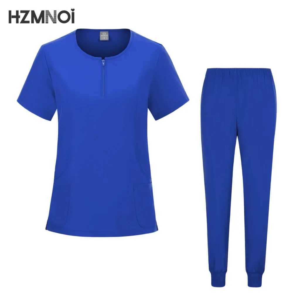 Multicolor Unisex Workwear Soft Elasticity Medical Nurse Uniform Hospital Doctor Scrub Set Women Men Oral Dental Surgery Uniform X250410