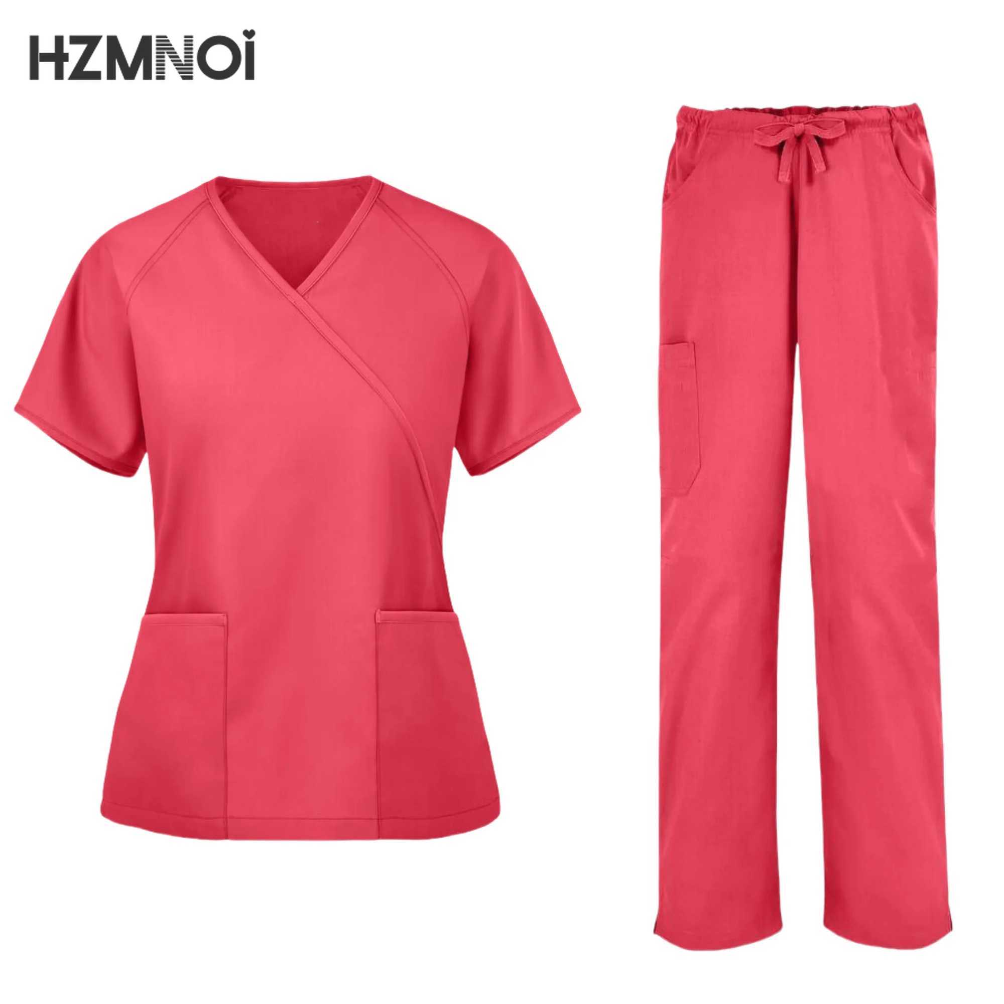 Polychrome Medical Uniform Women Scrubs Sets Pet Hospital Working Scrub Suits Nurse Accessories Dental Surgery Suit Lab Workwear X2505281