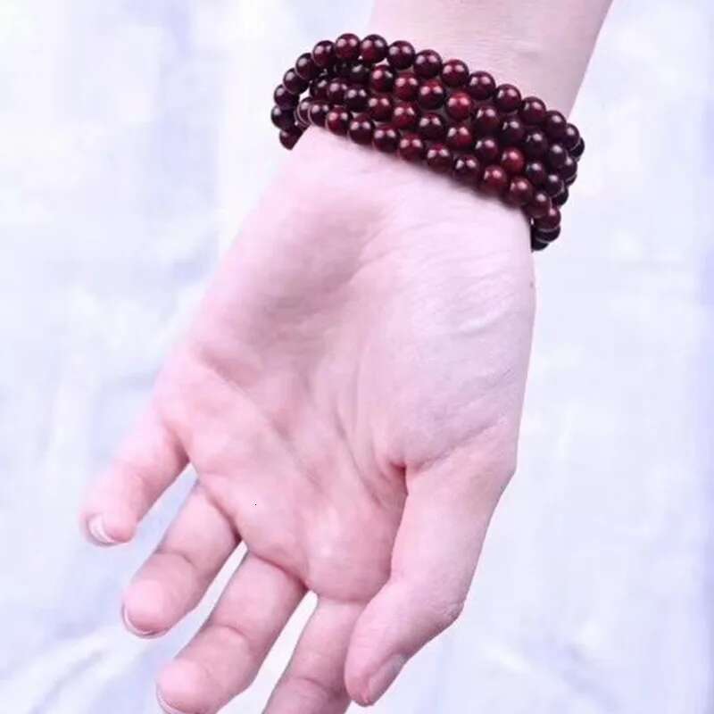 High-Grade Small Leaf Rosewood Eight Spirit Bracelet Holding Simple Male and Female Matching Style Necklace Prayer Beads B