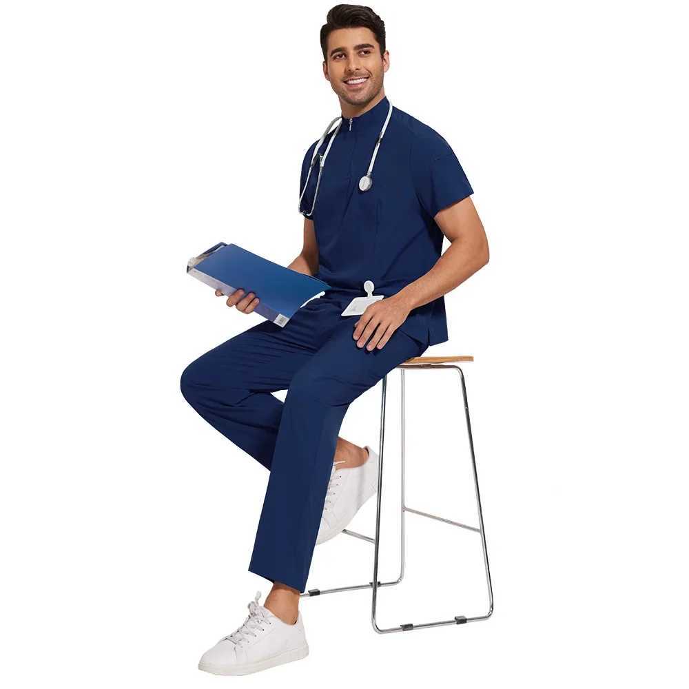 Mens medical uniform hospital washer set nurse accessories unisex surgical suit washer top underwear dental clinic spa workwear X250410