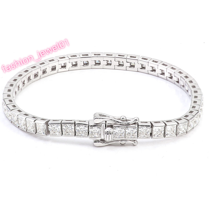 Hot Sale Moissanite Chains 925 Silver Mossanite Jewelry Bracelet Women Moissanite Tennis Bracelets