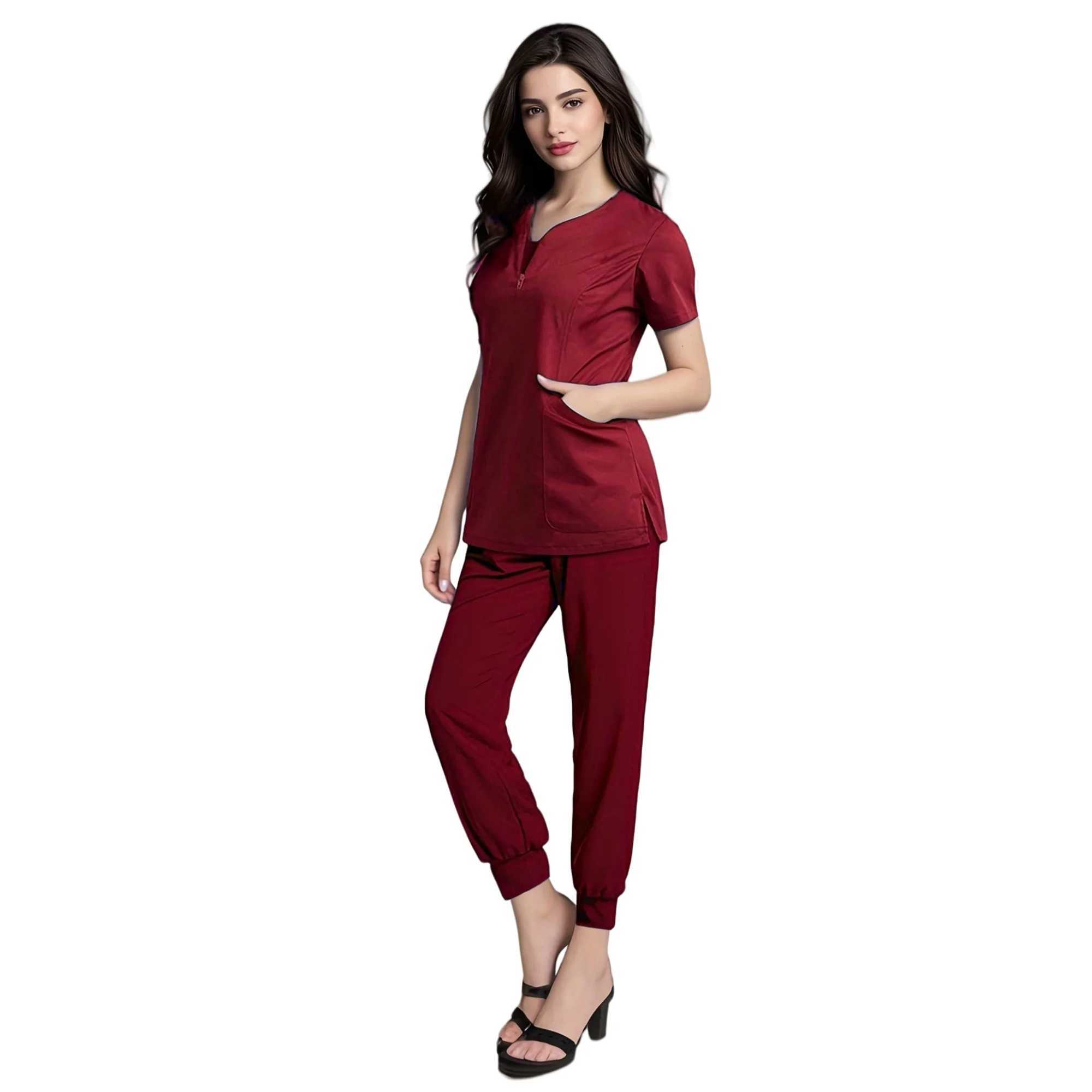 Multicolor Unisex Short Slved Pharmacy Nurse Uniform Hospital Doctor Workwear Oral Dental Surgery Uniforms Medical Scrubs Sets X250410