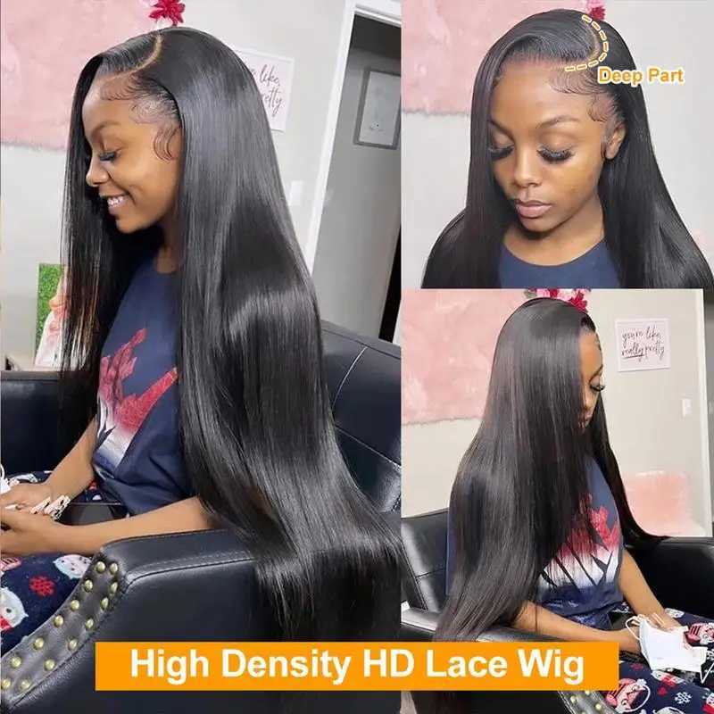 100 Brazilian Human Hair 13x6 Bone Straight Lace Front Human Hair Wigs 30 Inch 13x4 HD Lace Frontal Wig for Women Pre PluckedT251111