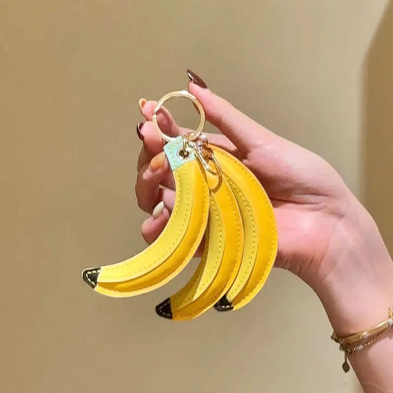 Cute Banana Pendants Suitable for Bags Womens Handbags Shoulder Bags PU Leather Keychain Accessories Bag Accessories 251110