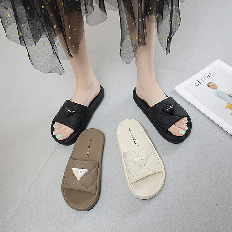 Free shipping designer slippers women black beige khaki comfortable breathable wear-resisting indoor sandals