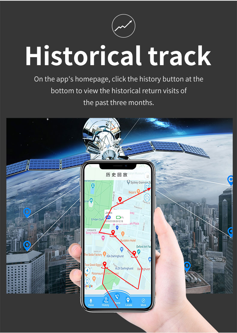 Mini 4G GPS Locator with Wi-Fi & LBS - Durable IP67 Waterproof Design for Ensuring Safety of Family Members and Pets