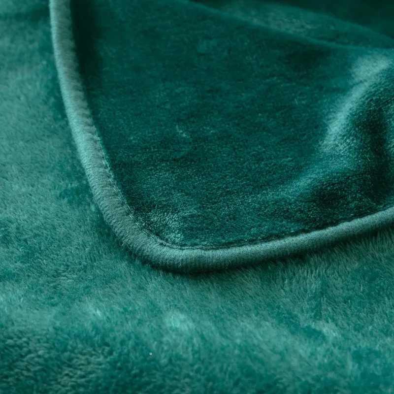 Soft Flannel Fleece Blanket Plush Velvet ThrowsDark Green Bed Linen Sheet Bedspread Home Office 200230cm Summer Quilt C251111