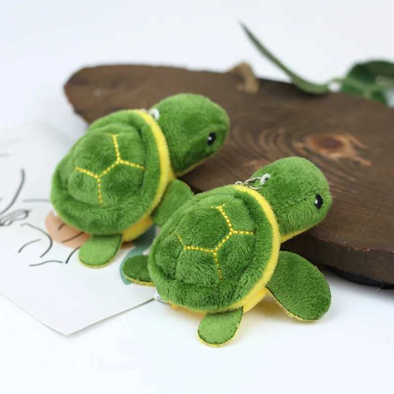 Soft plush turtle doll keychain cute cartoon Tortoise bag pendant childrens toy car keychain mens anime keychain new fashion W250411