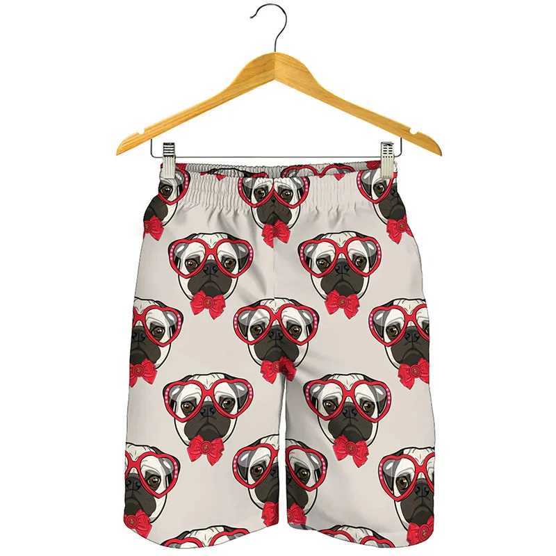 Cute pet dog 3D printed beach shorts childrens summer street ultra-fine shorts mens surfboard shorts cool swim trunksW250410