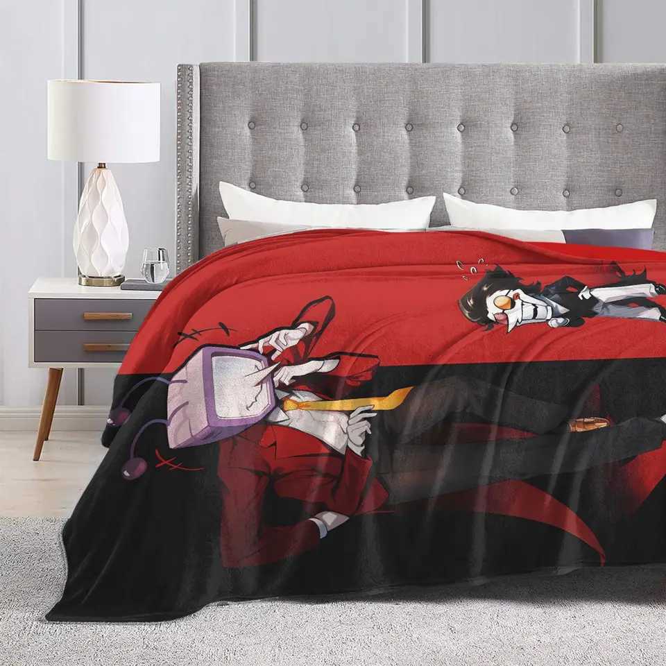 Spamton And Tenna Child Of Divorce Deltarune Game Blanket Super Warm Plush Throw Blanket For Outdoor Flannel Bedspread Bed Cover C251111