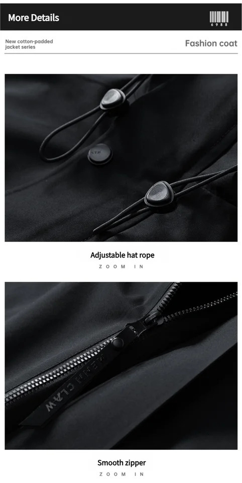 Mens three antipunching jacket mens spring and fall fashion hooded workwear handsome casual versatile w251015