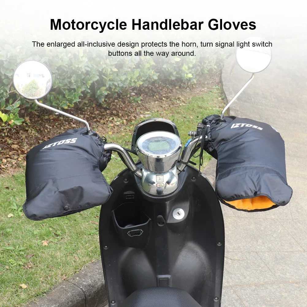 Motorcycle Scooter Warm Handlebar Muff Thick Winter Warmer Rainproof Motorbike Grip Thermal Cover for Motorbike Cycling Riding S25118