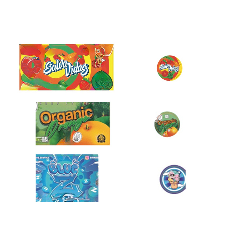 Wholesales Doja Keep IT Ten Sticker Labels Package 7 Gram Flower Glass Jar Label Multi Design Hologram Laser Film Stickers Support Customs Hot Sale