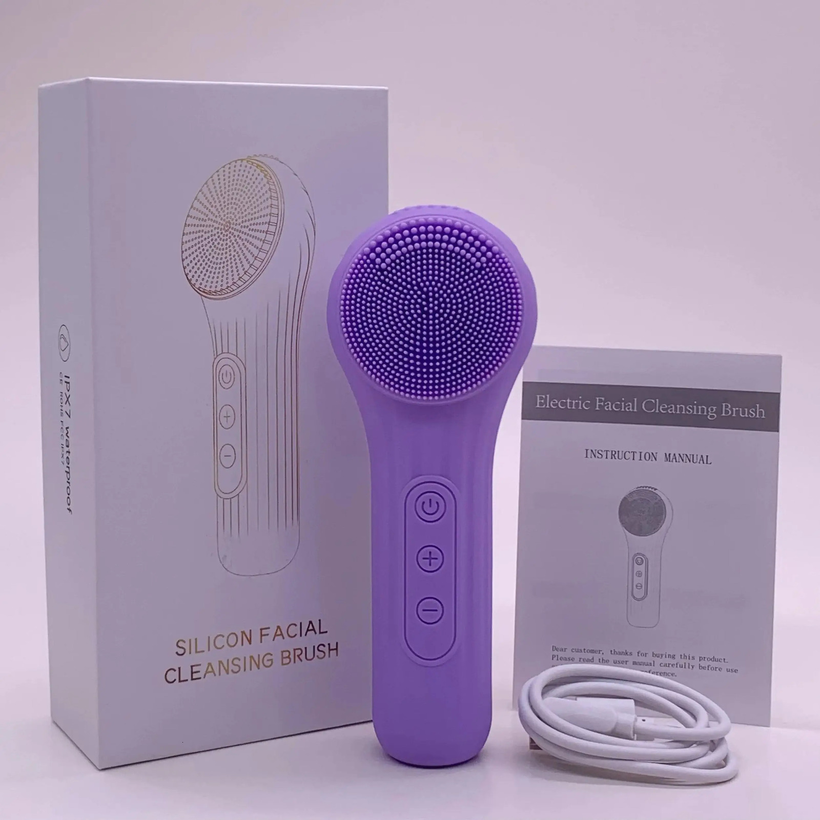 Electric Cleansing Brush Sonic Face Massager Warming Deep Pore Cleaning Waterproof Silicone Blackhead Remover 251106