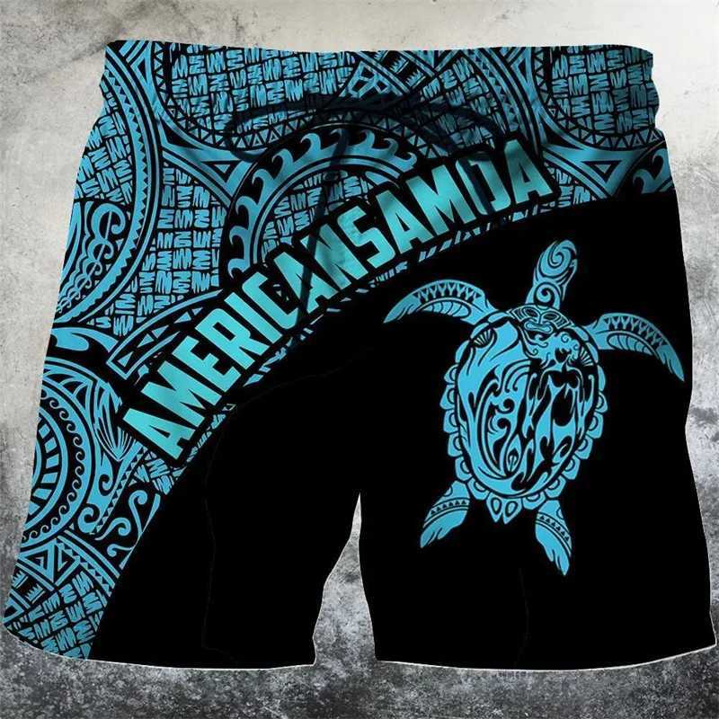 3D Printing Fun Turtle Mens Shorts Flower Leaf Plant Pattern Swimming Relay Leisure Harajuku Street Hawaii Beach ShortsW250410