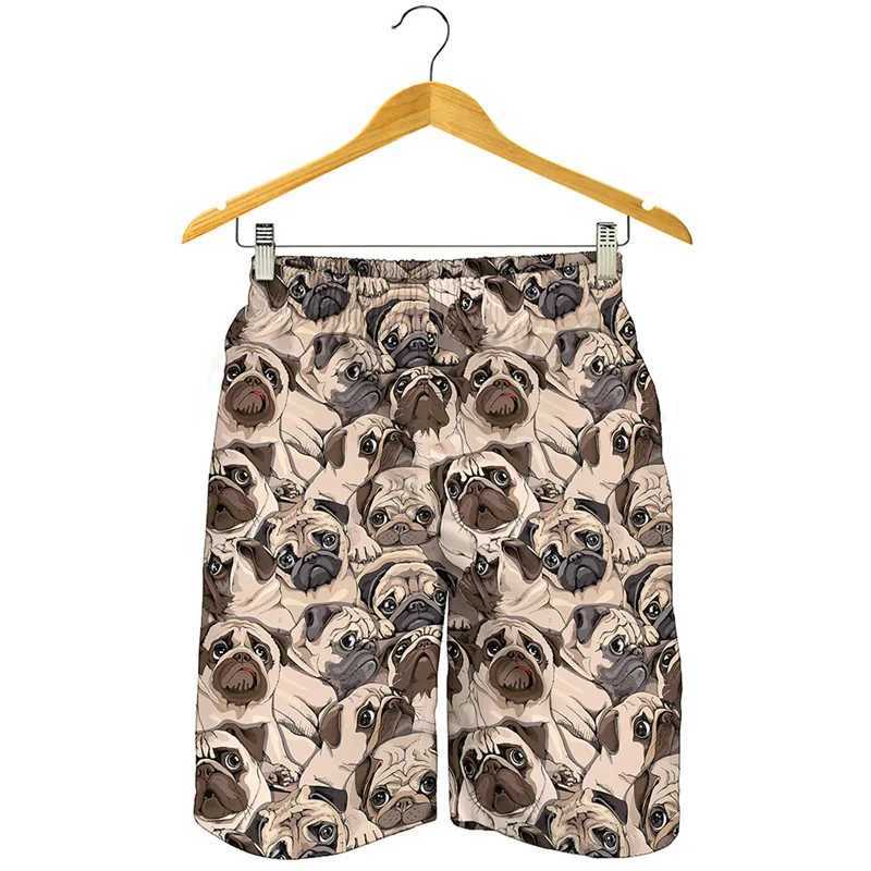 Cute pet dog 3D printed beach shorts childrens summer street ultra-fine shorts mens surfboard shorts cool swim trunksW250410