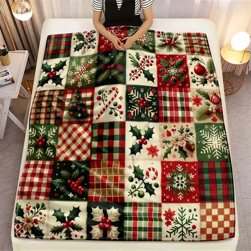 Plaid Candy Print Microfiber Blanket Super Soft Throw for Bed Sofa Lightweight Winter Warmth Blanket for Camping Picnic Use C251111