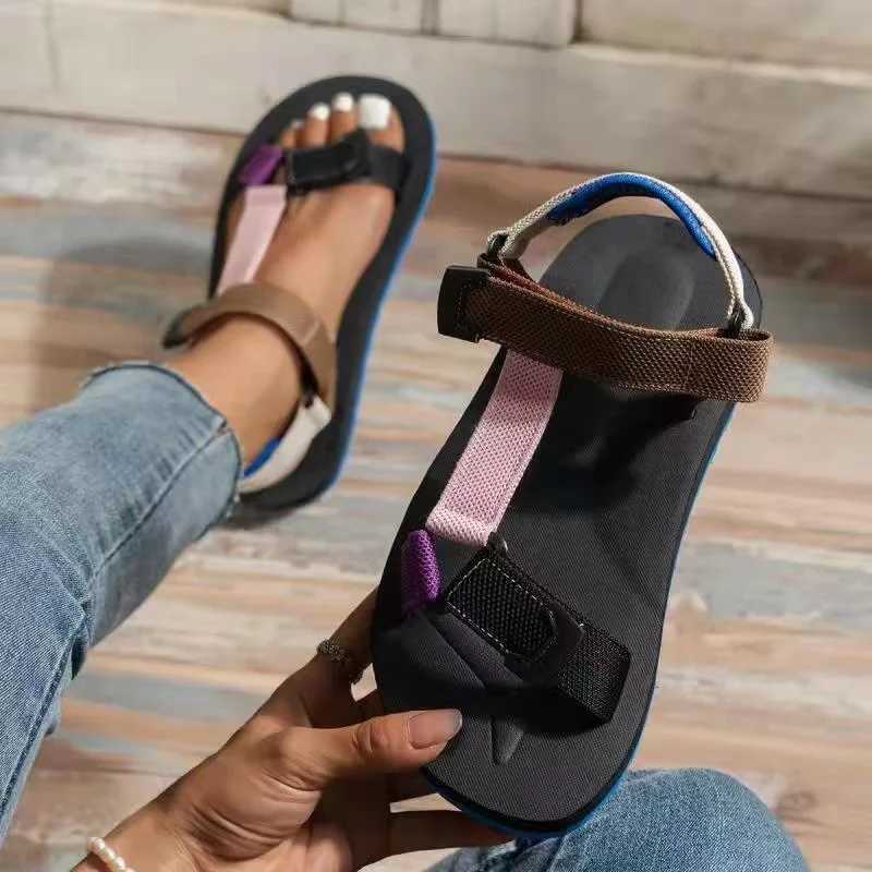 Womens Sandals 2022 New Style Womens Summer Soft Slip Buckle Casual Durable Sandals Womens Outdoor Casual Beach Shoes Size UpXJ250410