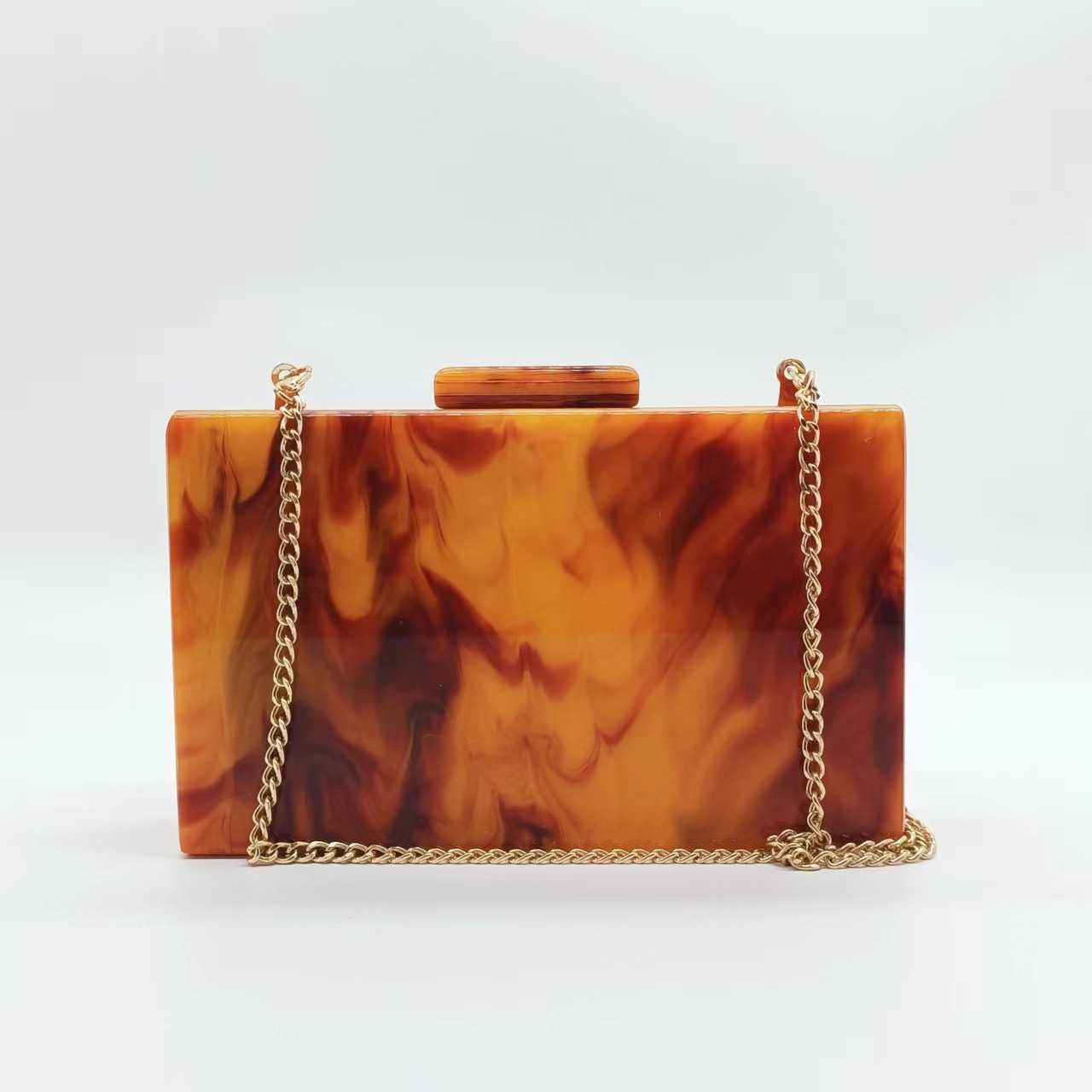 selling new marble patterned acrylic dinner bag grab bag one shoulder diagonal cross wedding fashion bag for women
