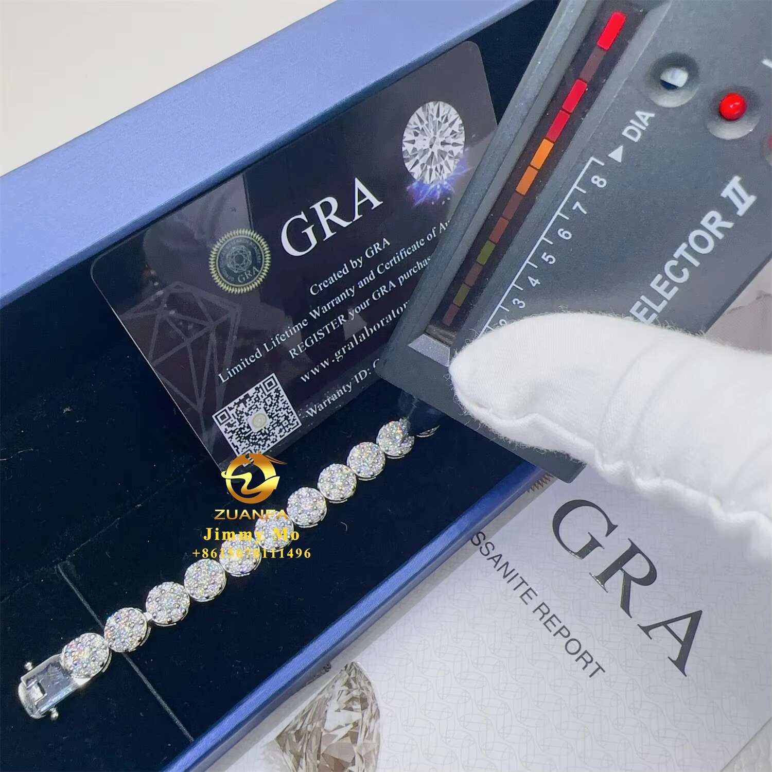 New Designs Luxury 925 Sterling Silver White Gold Plated Iced Out Hip Hop Fire Jewelry VVS Moissanite Cluster Bracelet