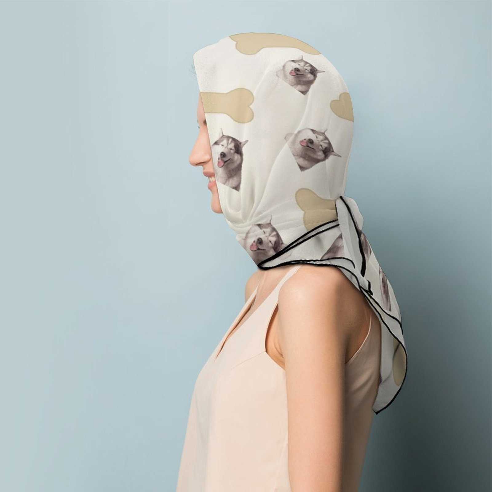 POD.DIY Women's Original Design Scarf lady Scarf Classic Letter Pattern Custom Shawl/Scarf Easy to Match Soft to the Touch Size 68*68cm