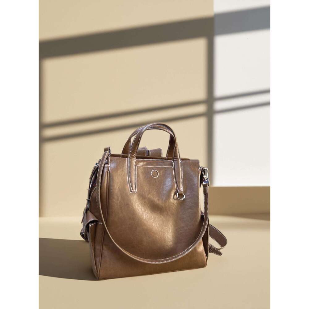 Luxury Bag Designer Yamashita Song Large Backpack Unisex Top Layer Cowhide Vegetable Tanned Leather Inch Laptop Bag