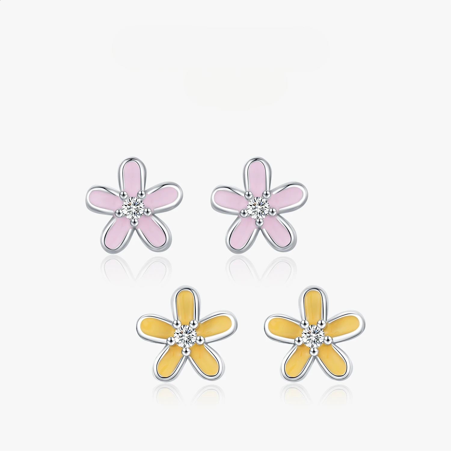 Dawns Jewel S925 Silver Gentle Womens Style Simple Single Water Diamond Earrings Forest Premium Womens Flower Earrings 250409