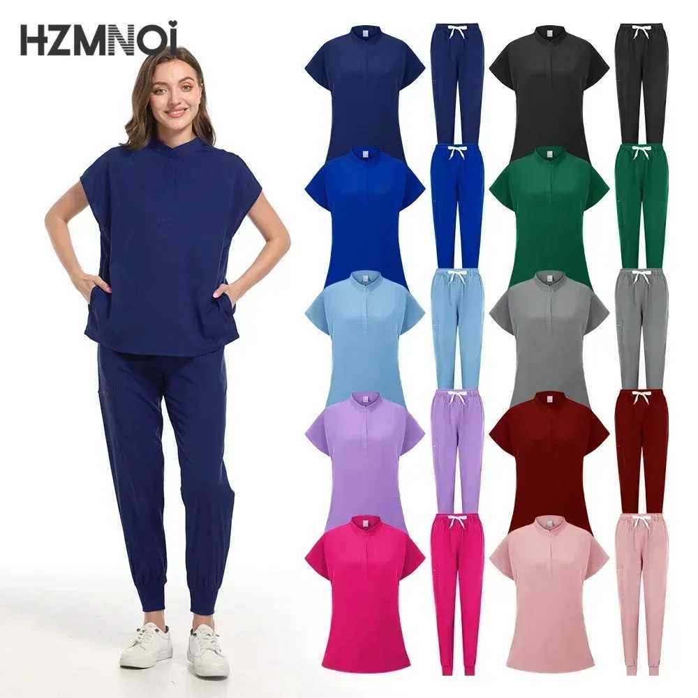 Women Scrubs Sets Polychrome Medical Uniform Hospital Working Scrub Suits Nurse Accessories Dental Surgery Suit Lab Workwear X250410