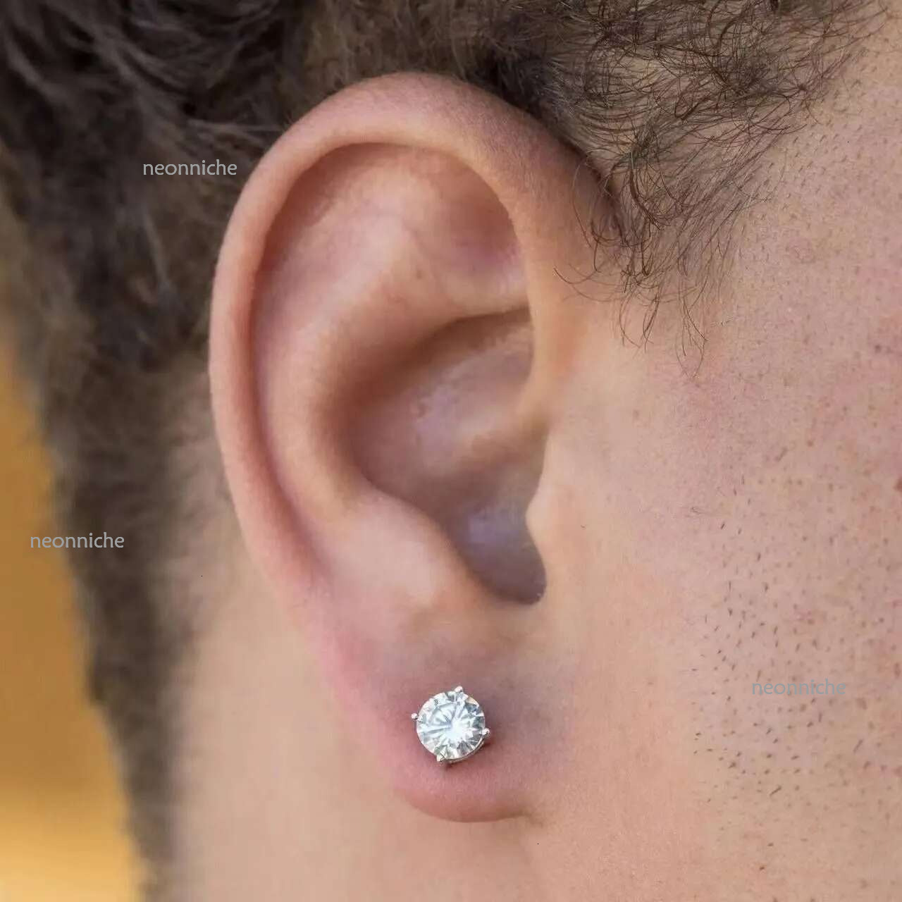 pass dia tester VVS1 moissanite designer for women men making of sterg sier stud earrings screw back earring jewelry woman valentines day gift