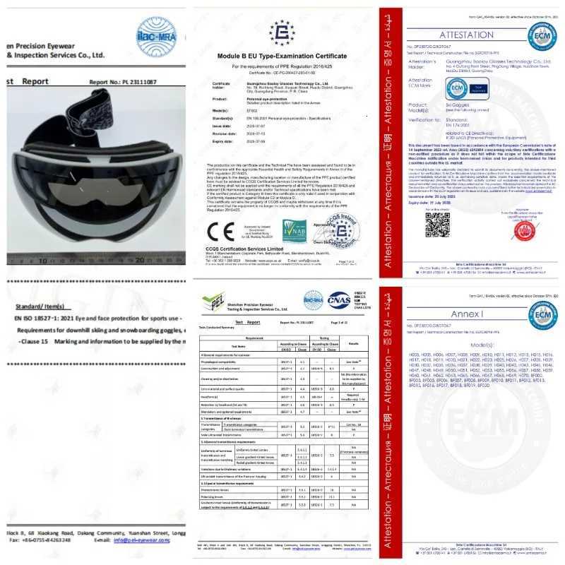 CE EN174 Ski Goggles Double Anti-fog UV400 Panoramic Dual Lens OTG Over Glasses Snowboard Goggles Men Women K251110