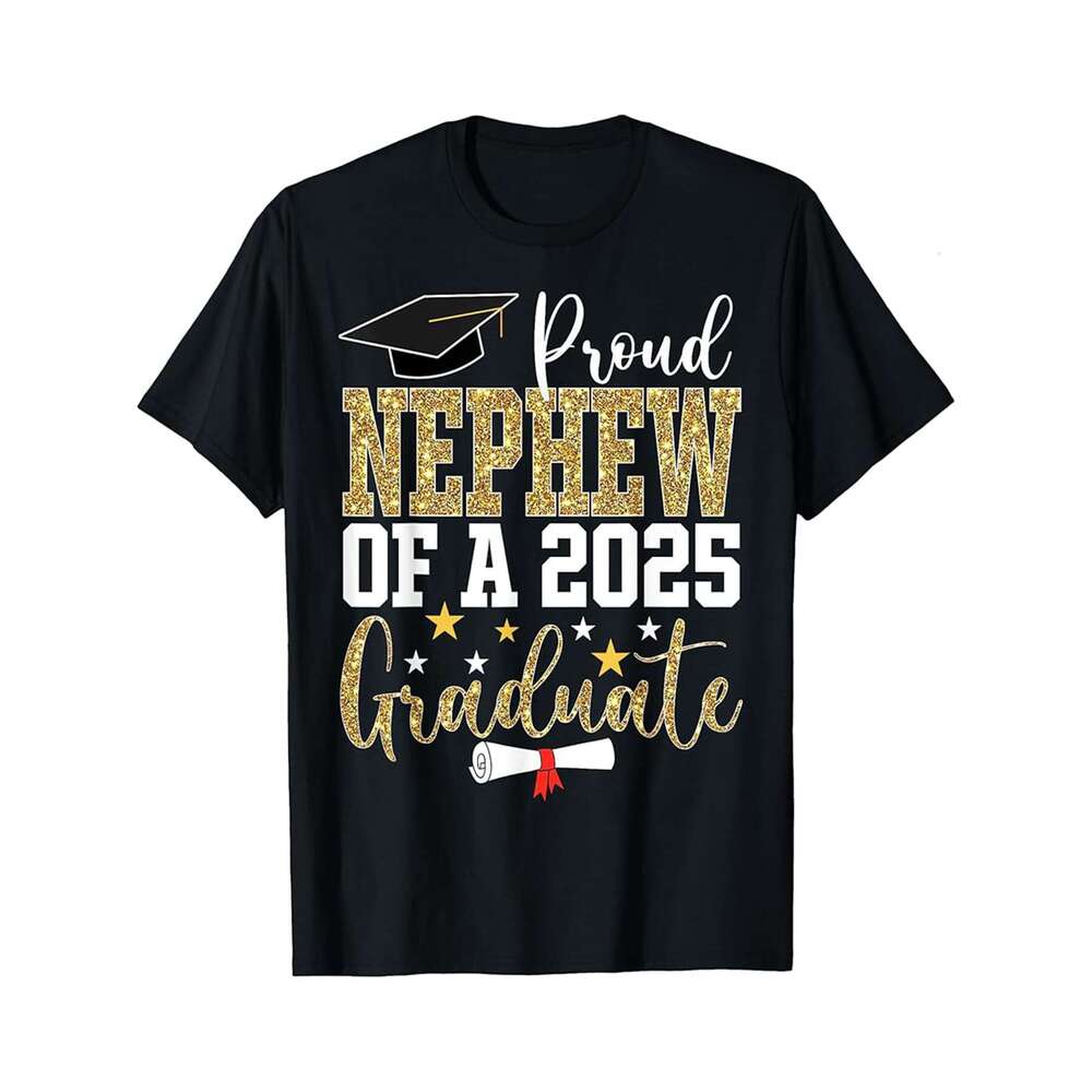 Designer T shirt Proud Uncle Of A 2025 Graduate Class of 2025 Graduation - 220g T shits