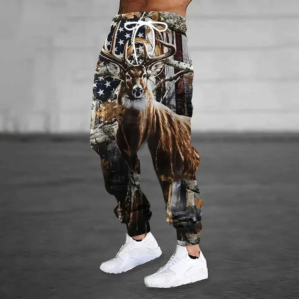 New Fashion 3D Skeleton Full Body Printed Sports Pants Winter Thick Warm Pants Mens Loose Casual Pocket Drawstring Sports PantsXJ250410