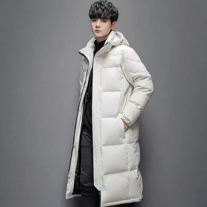 Unisex Long Winter Cotton Coat Thickened Puffer Jacket for Men Women Art Exam Warm Oversized Parka 251106