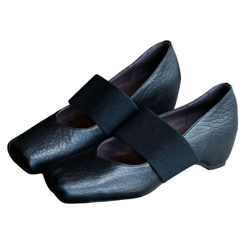 Black Sensation Ballet Shoes for Women 2025 Fall Fashion Pattern chunky Flats Designer Shoe with dress